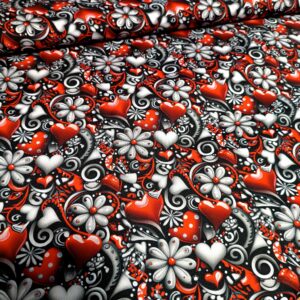 Kočárkovina Srdíčka a kytičky