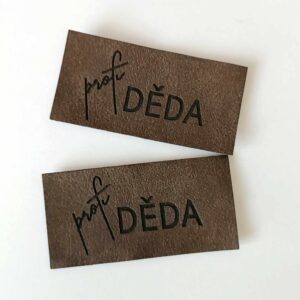 Koženkový štítek "PROFI DĚDA " tmavý