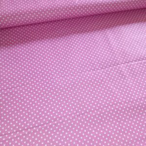 Plátno Bílé puntíky na světle růžové