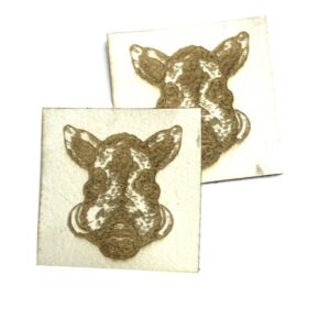 Koženkový štítek DIVOČÁK světlý