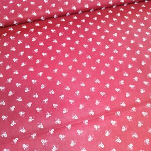 Plátno Drobné kytičky na bordó