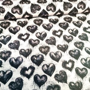 Kočárkovina Černobílá srdíčka