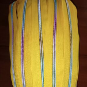NEKONEČNÝ ZIP 5 mm - ŽLUTÁ DUHA