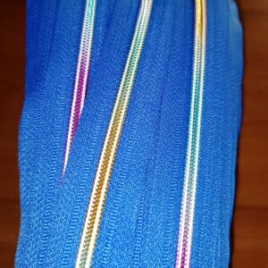 NEKONEČNÝ ZIP 5 mm - MODRÁ DUHA