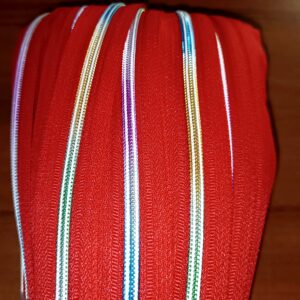 NEKONEČNÝ ZIP 5 mm - ČERVENÁ DUHA