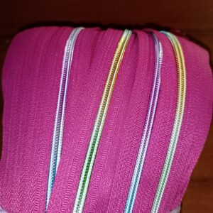 NEKONEČNÝ ZIP 5 mm - MALINOVÁ DUHA