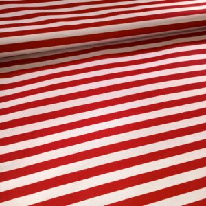 Kočárkovina Červeno-bílé pruhy 1,5cm