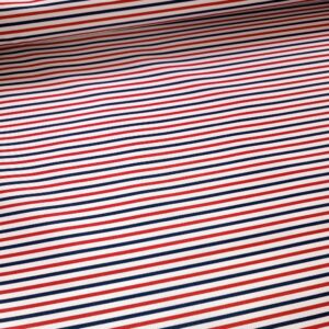 Kočárkovina Červeno-modro-bílé proužky