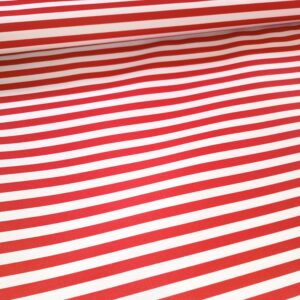 Kočárkovina Červeno-bílé pruhy 1cm