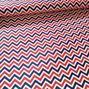Kočárkovina Červeno-modro-bílý cik-cak