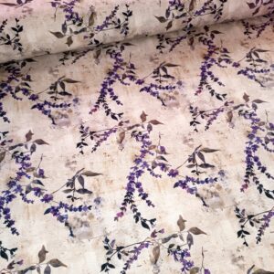 Kočárkovina Imitace lnu Levandule