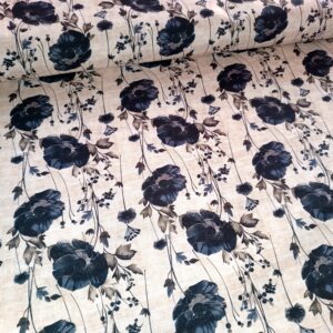 Kočárkovina Imitace lnu Černé vlčí máky