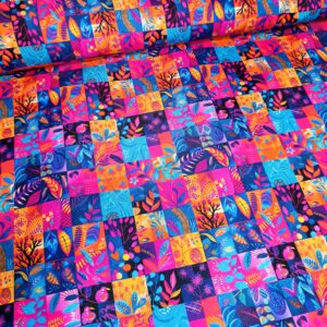 Kočárkovina Kytičkový patchwork