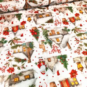 Loneta Vánoční domečky