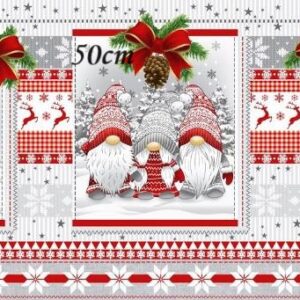 Vaflovina VÁNOČNÍ SKŘÍTCI - ŠÍŘE 150cm - TROJPANEL