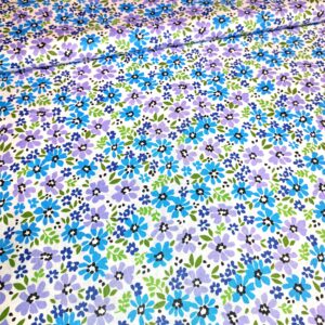 Plátno Modré a fialové kytičky