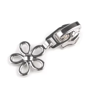 JEZDEC K ZIPU 5 mm KVÍTEK  - NIKL