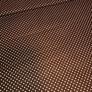 Plátno Bílé puntíky na čokoládové