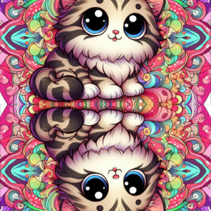 Dvojpanel MRAMOROVANÁ KOČIČKA