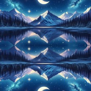 Dvojpanel NOČNÍ HORY S OBLOHOU