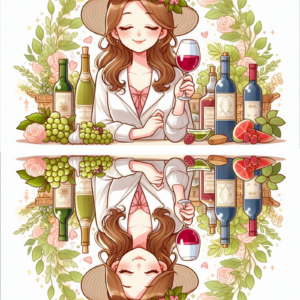 Dvojpanel ŽENA SE SKLENKOU VÍNA