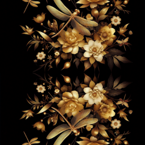 Dvojpanel ZLATÁ VÁŽKA A KVĚTINY