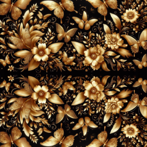 Dvojpanel ZLATÉ KVĚTINY S MOTÝLEM 2