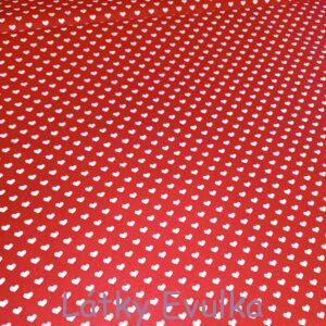 Plátno BÍLÁ SRDÍČKA NA ČERVENÉ