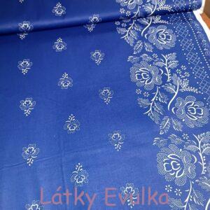 Plátno FOLKLOR BORDURA - MODRÁ