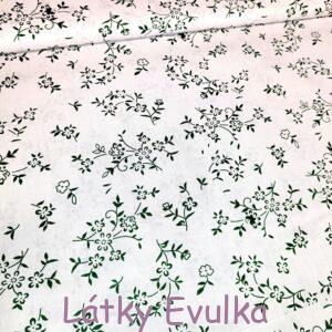 Plátno ZELENÉ KYTIČKY NA BÍLÉ