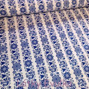 Plátno Modrý krojový vzor