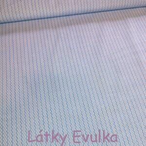 Plátno Drobný modrobílý cik-cak