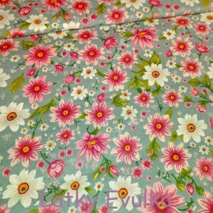 Plátno Růžové a bílé kytky