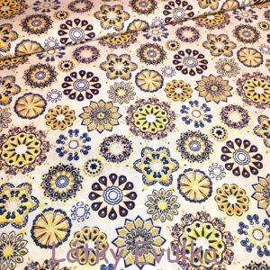 Plátno Mandaly žluté