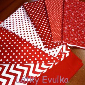 Balíček  7 ks pláten -ČERVENO-BÍLÁ