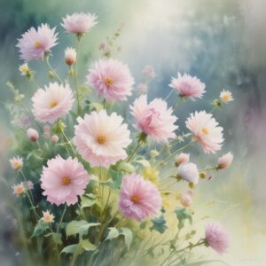 PANEL AKVARELOVÉ KVĚTINY 3