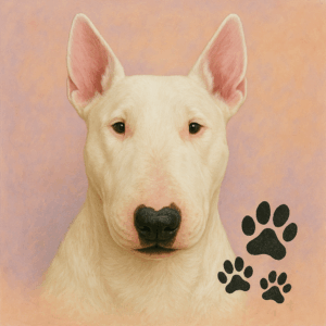 PANEL ANGLICKÝ BULTERIÉR BÍLÝ