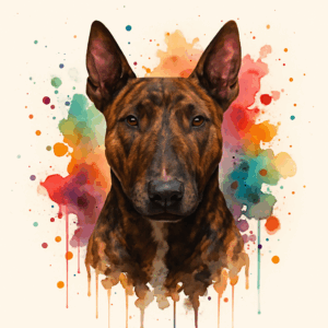 PANEL ANGLICKÝ BULTERIÉR ŽÍHANÝ VODOVKOVÉ POZADÍ 1