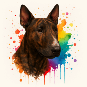 PANEL ANGLICKÝ BULTERIÉR ŽÍHANÝ VODOVKOVÉ POZADÍ 2