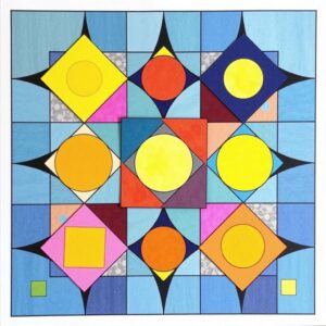 PANEL BAREVNÉ TVARY 4