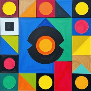 PANEL BAREVNÉ TVARY 6