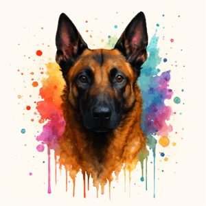 PANEL BELGICKÝ MALINOIS VODOVKOVÉ POZADÍ