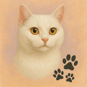 PANEL BÍLÁ KOČKA S TLAPKAMI