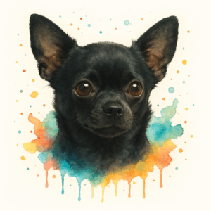 PANEL ČIVAVA ČERNÁ VODOVKOVÉ POZADÍ 1