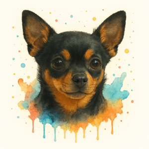 PANEL ČIVAVA ČERNÁ VODOVKOVÉ POZADÍ 2