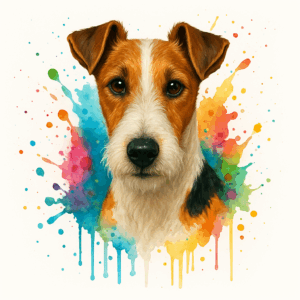 PANEL FOXTERIÉR DRSNOSRSTÝ VODOVKOVÉ POZADÍ