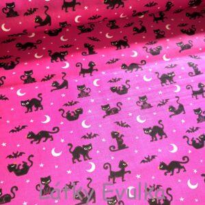 Plátno Černé kočky na růžové