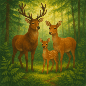 PANEL JELENÍ RODINKA 1