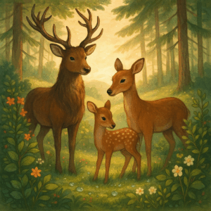 PANEL JELENÍ RODINKA 2