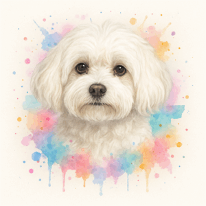 PANEL MALTÉZSKÝ PSÍK VODOVKOVÉ POZADÍ